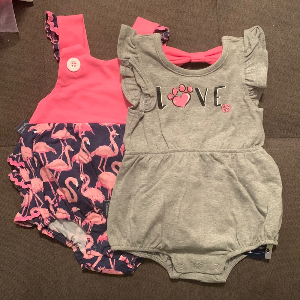 0-6 month Simply Southern Rompers